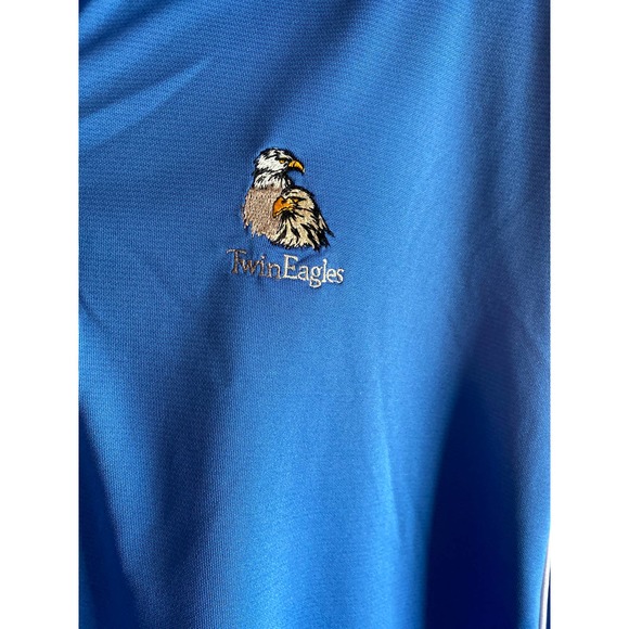 San Soleil Adult men's polo XL extra large blue long sleeve UPF 50 golf shirt - Picture 5 of 11